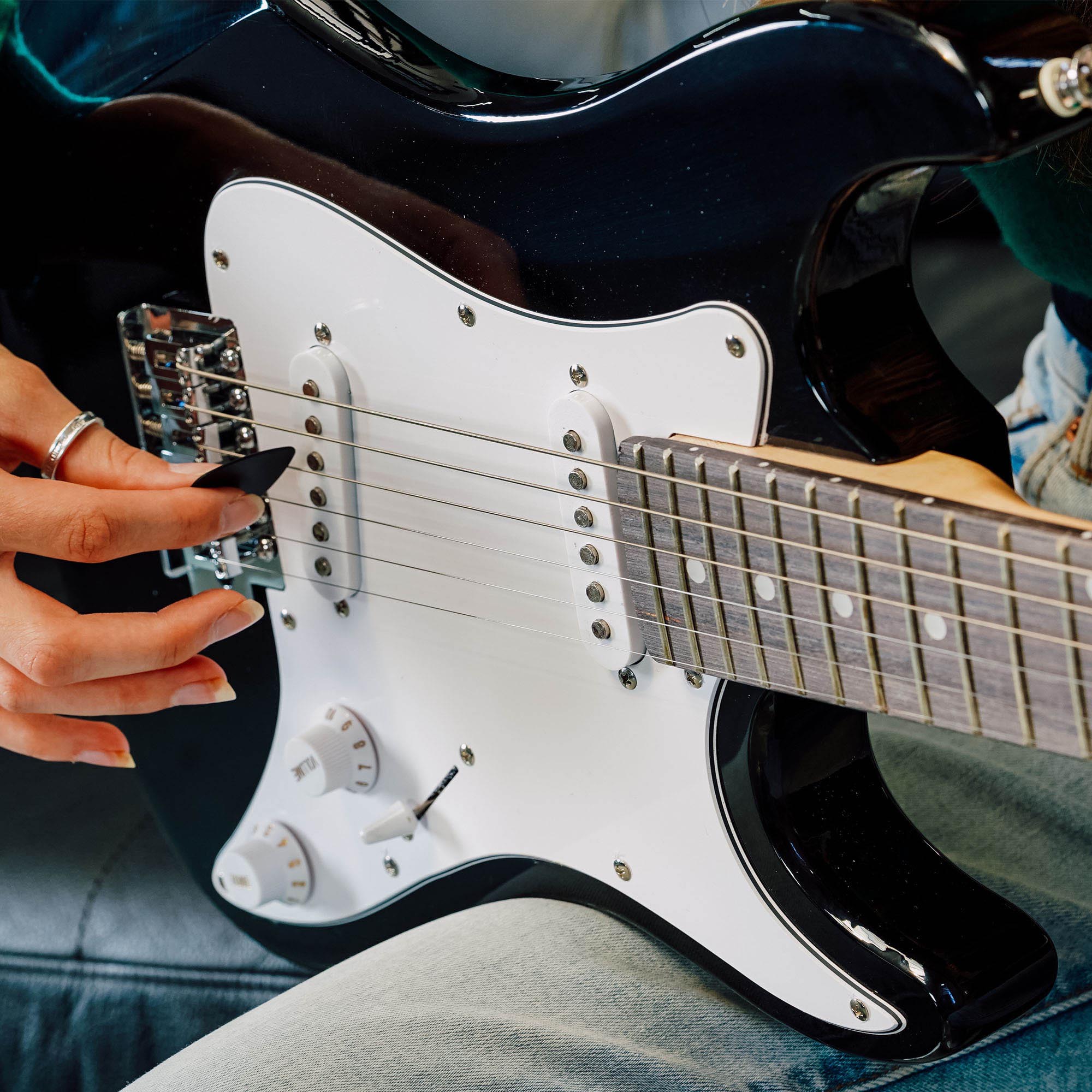 3rd Avenue 3/4 Size Electric Guitar Pack with Amp#Colour_Black