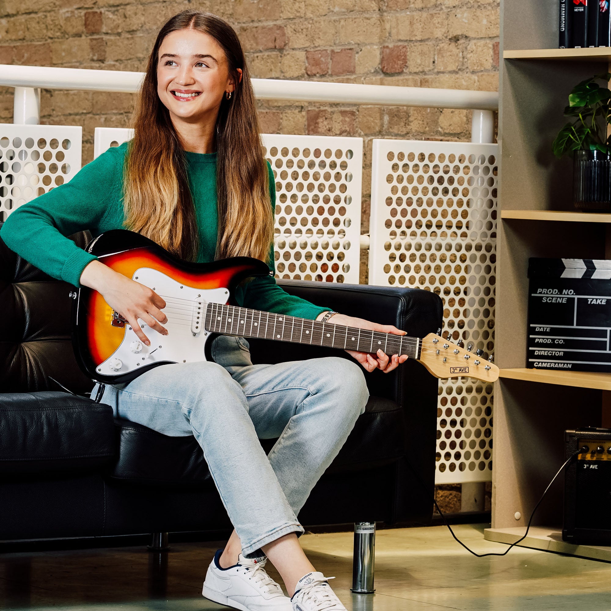 3rd Avenue 3/4 Size Electric Guitar Pack with Amp#Colour_Sunburst