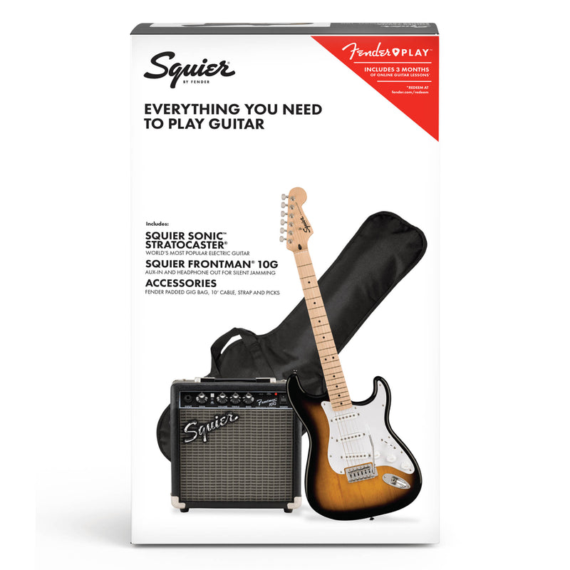 Squier Sonic Stratocaster Electric Guitar Pack - Sunburst