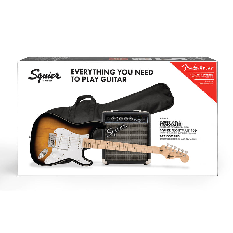 Squier Sonic Stratocaster Electric Guitar Pack - Sunburst