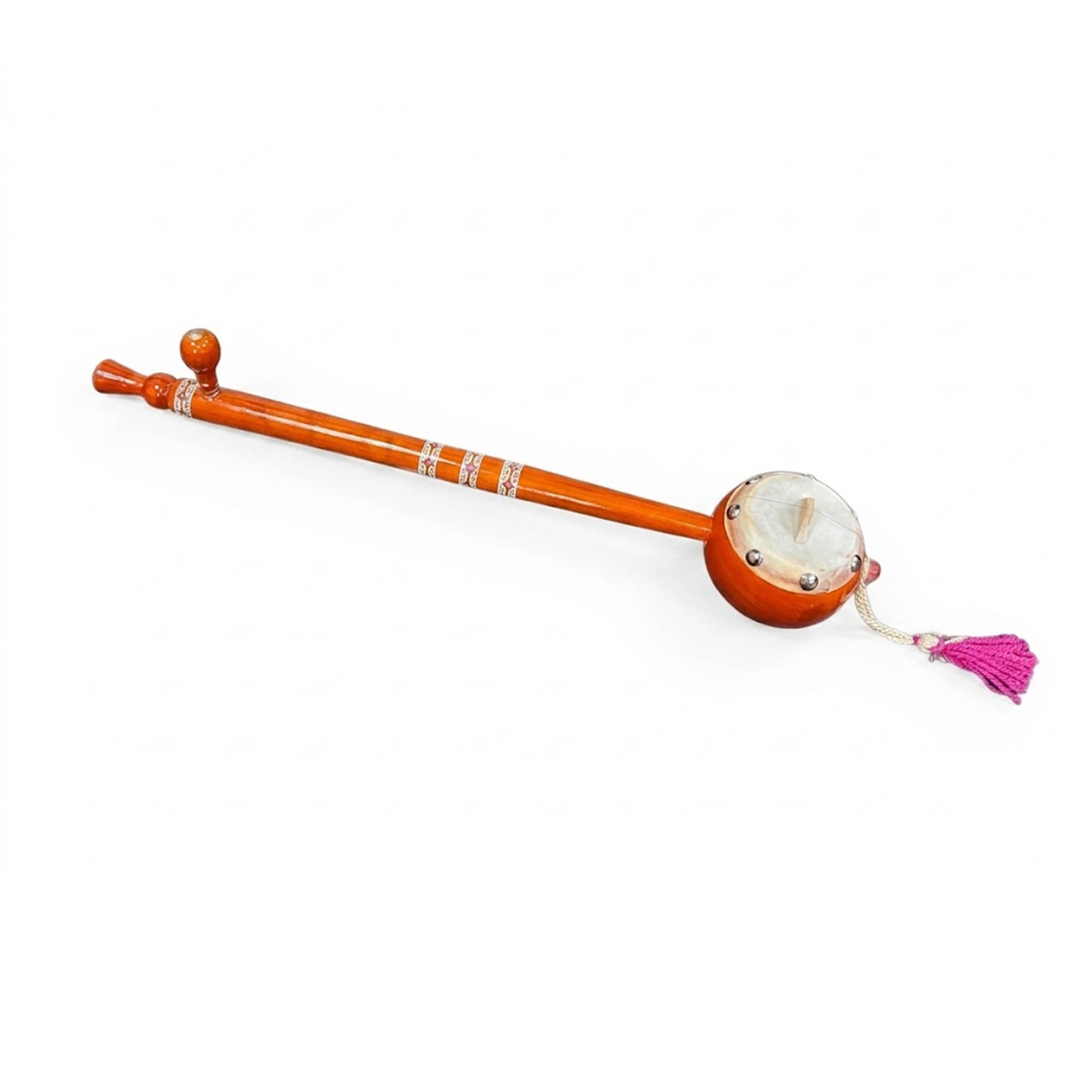 Tumbi Wooden – Orange with Ribbon Pattern