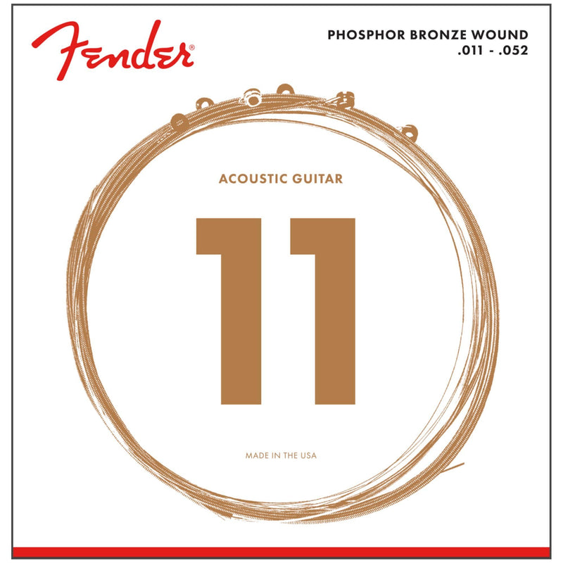 Fender 60CL Custom Light Acoustic Guitar Strings 11-52 Guitars & Folk - String Sets