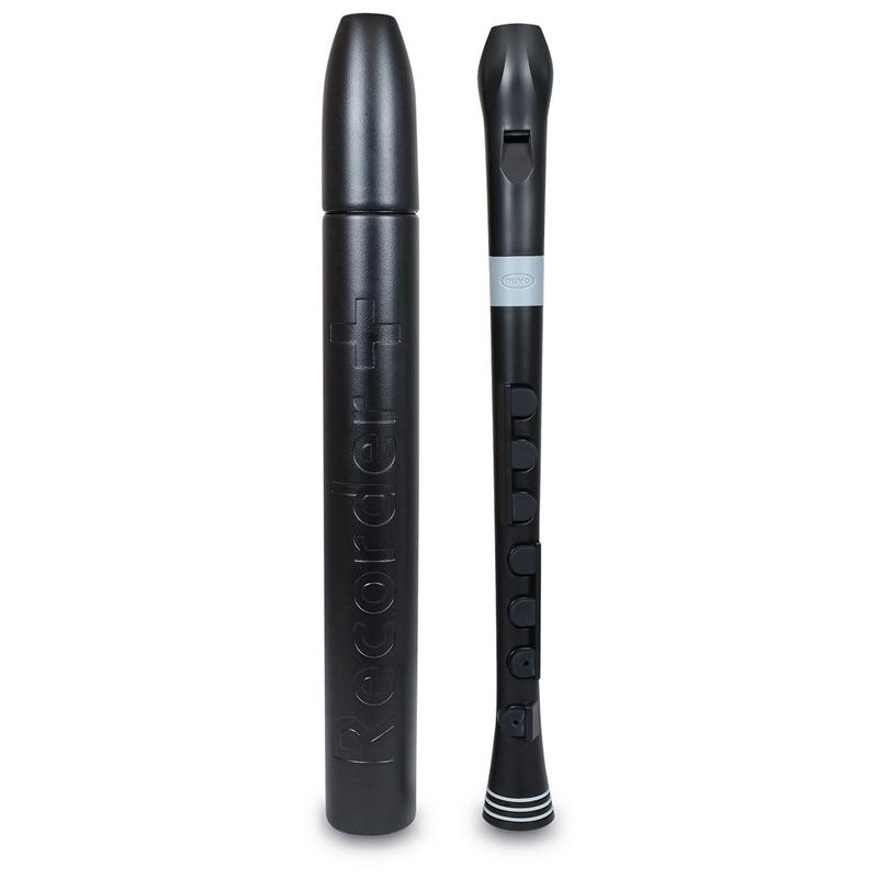 Nuvo Descant Recorder+ Black with Green Recorders#Colour_Black with Silver