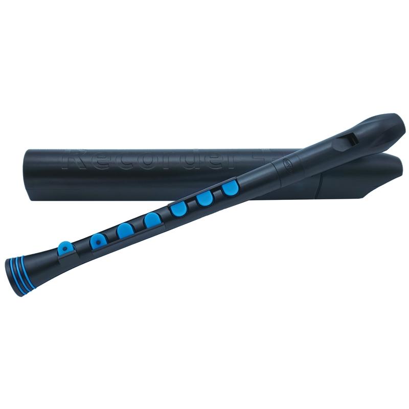 Nuvo Descant Recorder+ Black with Pink Recorders#Colour_Black with Blue
