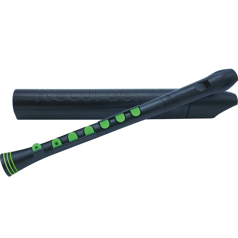 Nuvo Descant Recorder+ White with Green Recorders#Colour_Black with Green