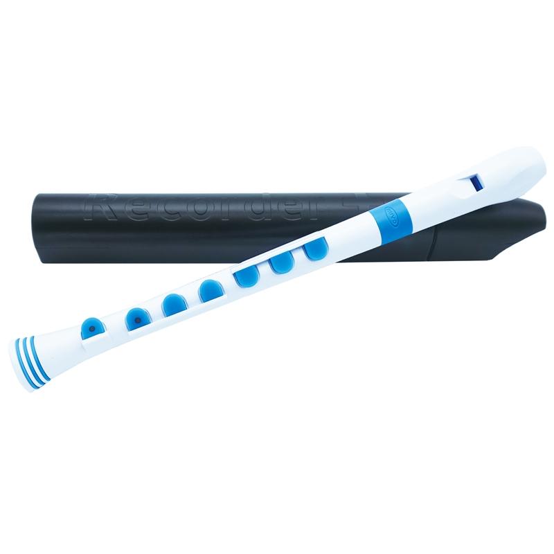 Nuvo Descant Recorder+ Recorders#Colour_White with Blue