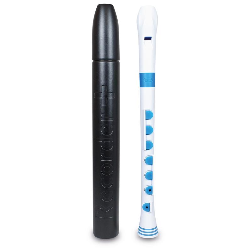 Nuvo Descant Recorder+ Recorders#Colour_White with Blue