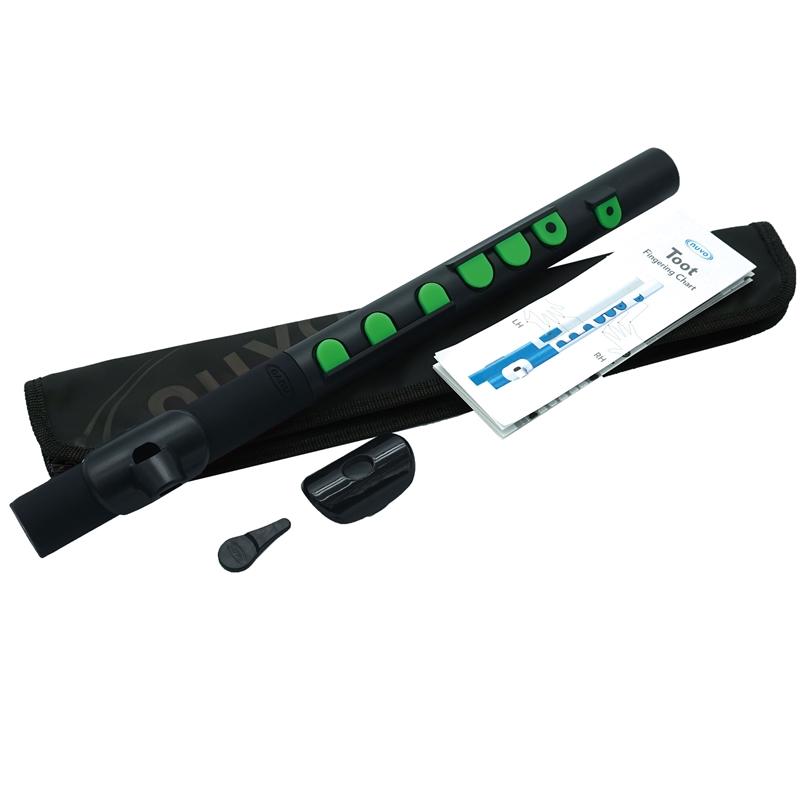 Nuvo TooT Black with Green Nuvo Plastic Woodwind#Colour_Black with Green