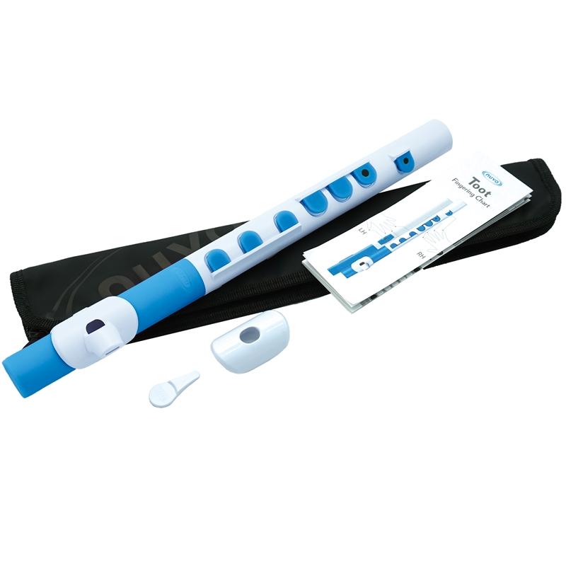 Nuvo TooT Nuvo Plastic Woodwind#Colour_White with Blue