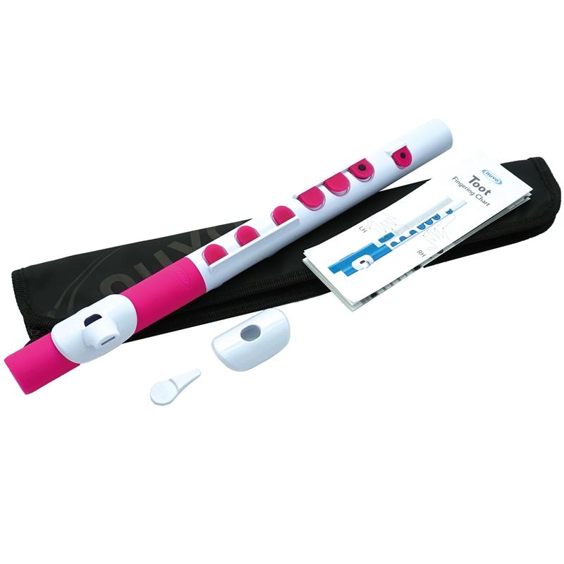 Nuvo TooT Nuvo Plastic Woodwind#Colour_White with Pink