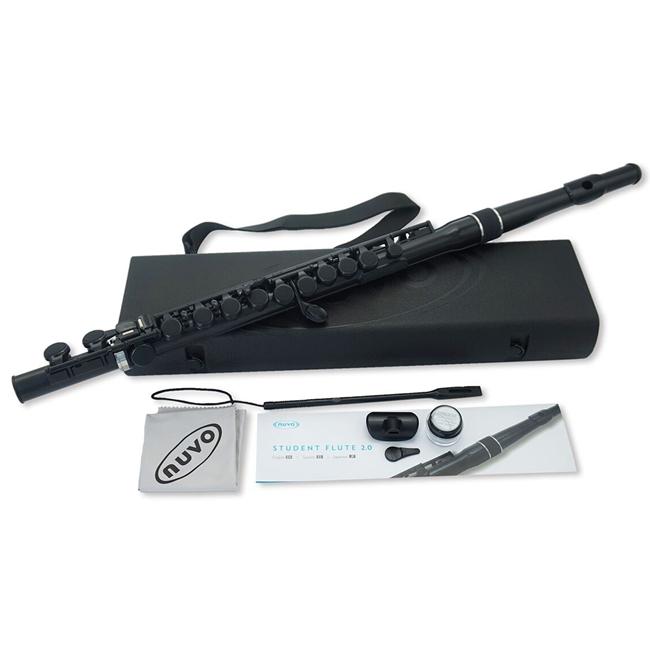 Nuvo Straight Head Student Flute in Black Flutes