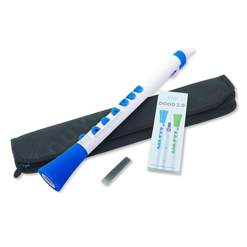 Nuvo DooD Nuvo Plastic Woodwind#Colour_White with Blue