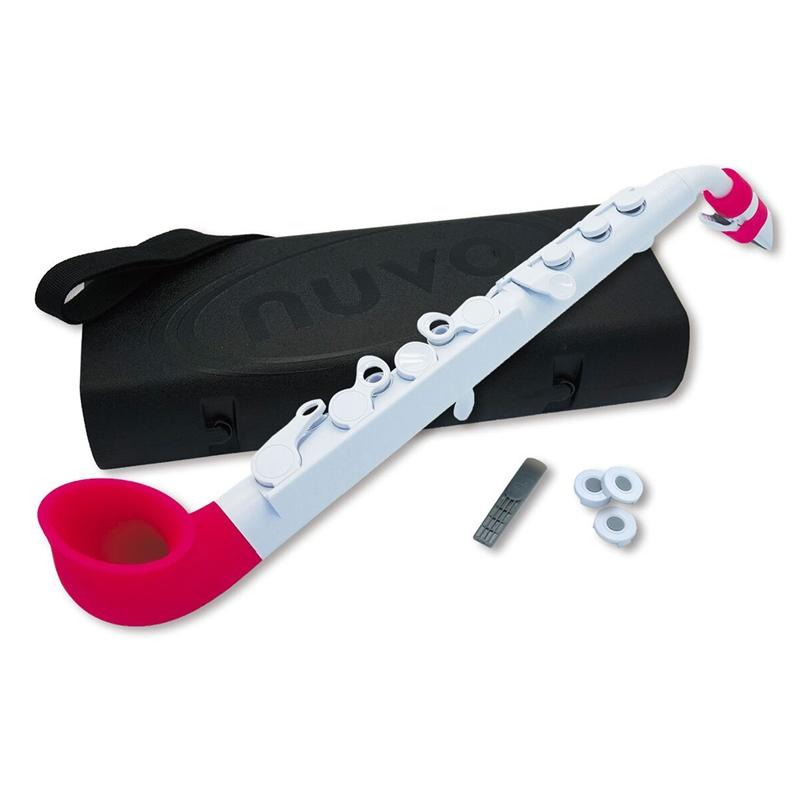 Nuvo jSax Nuvo Plastic Woodwind#Colour_White with Pink