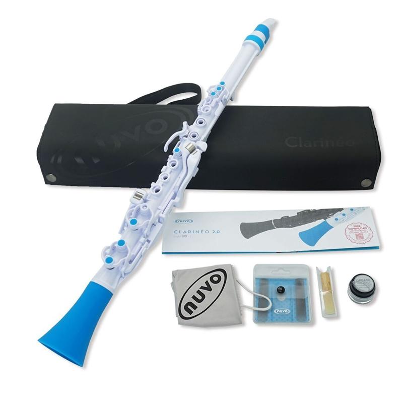 Nuvo Clarineo White with Pink Clarinets#Colour_White with Blue