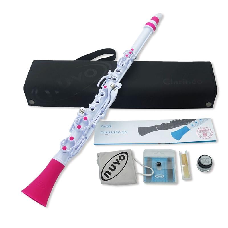 Nuvo Clarineo Clarinets#Colour_White with Pink