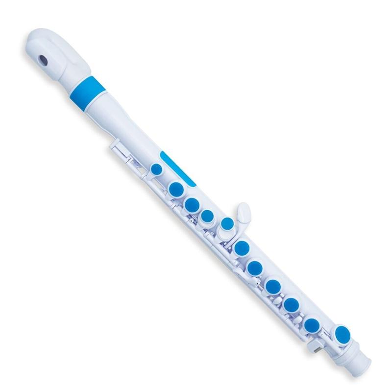 Nuvo jFlute Flutes#Colour_White with Blue