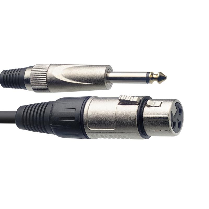 Stagg XLR to Jack Microphone Cable 6m Cables and Connectors