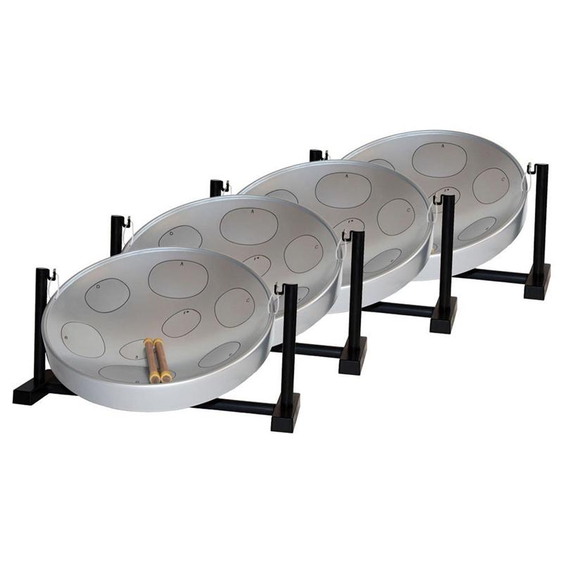 Jumbie Jam Grey Table Top Steel Pan - Pack of 4 Tuned Percussion