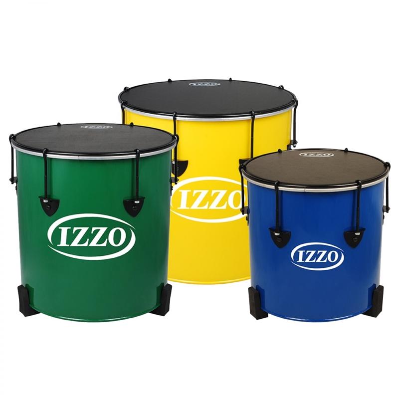 Izzo Set of 3 Surdos - Multicoloured (16, 14 and 12 in) Samba
