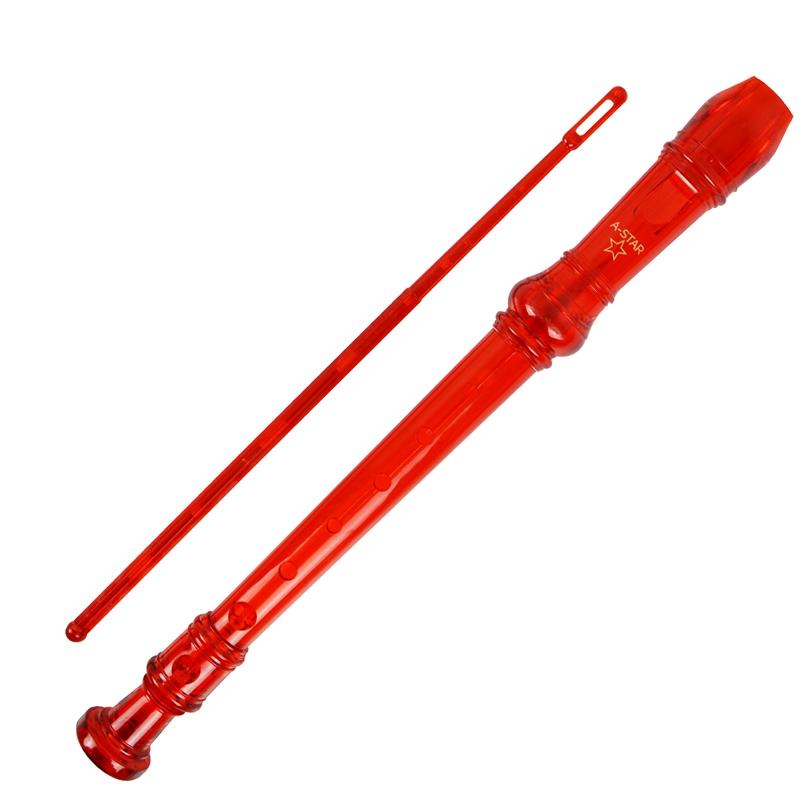A-Star Descant Plastic Recorder Red Recorders#Colour_Red
