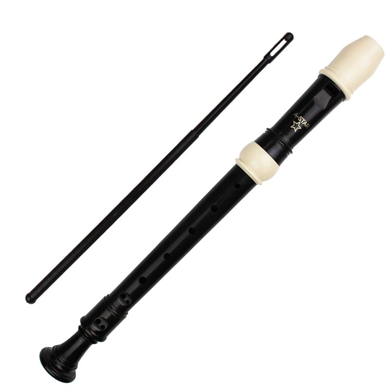 A-Star Descant Plastic Recorder - Brown & White Recorders