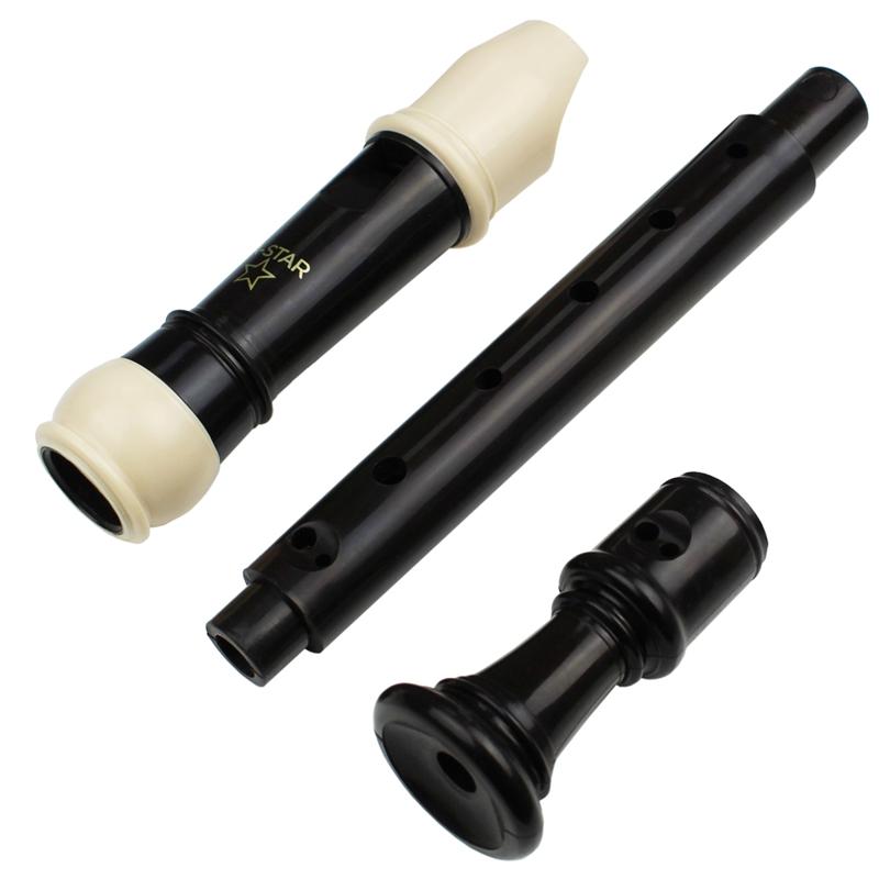 A-Star Descant Plastic Recorder - Brown & White Recorders