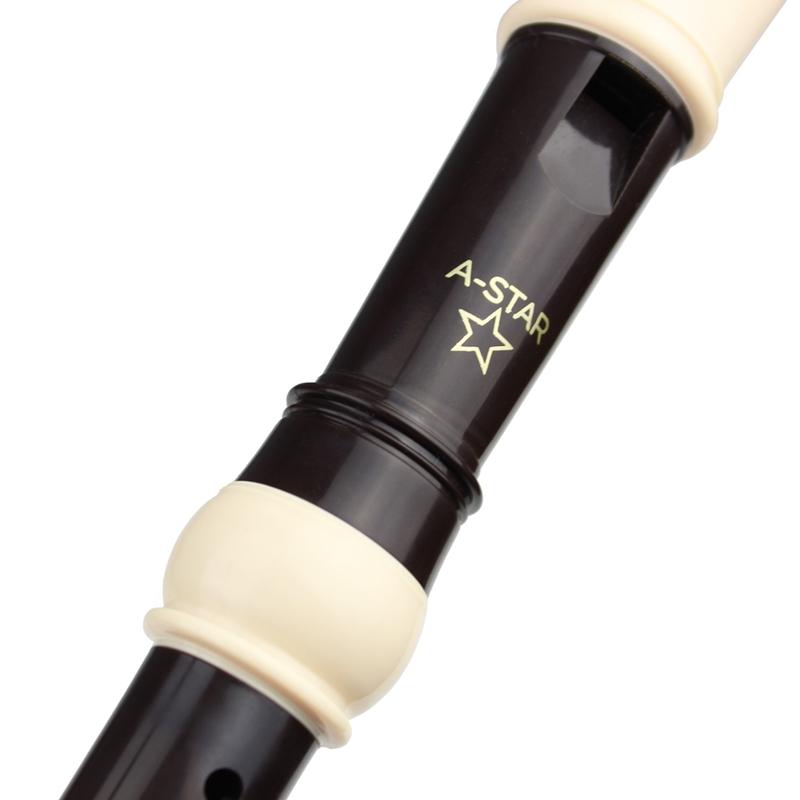 A-Star Descant Plastic Recorder - Brown & White Recorders