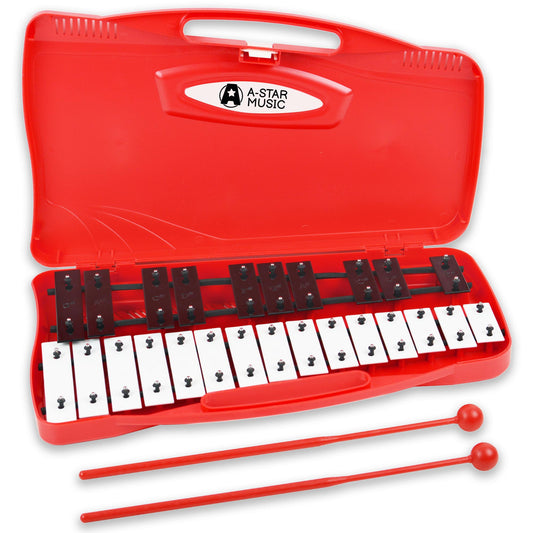 A-Star 25 Note Chromatic Glockenspiel Tuned Percussion#Colour_Red