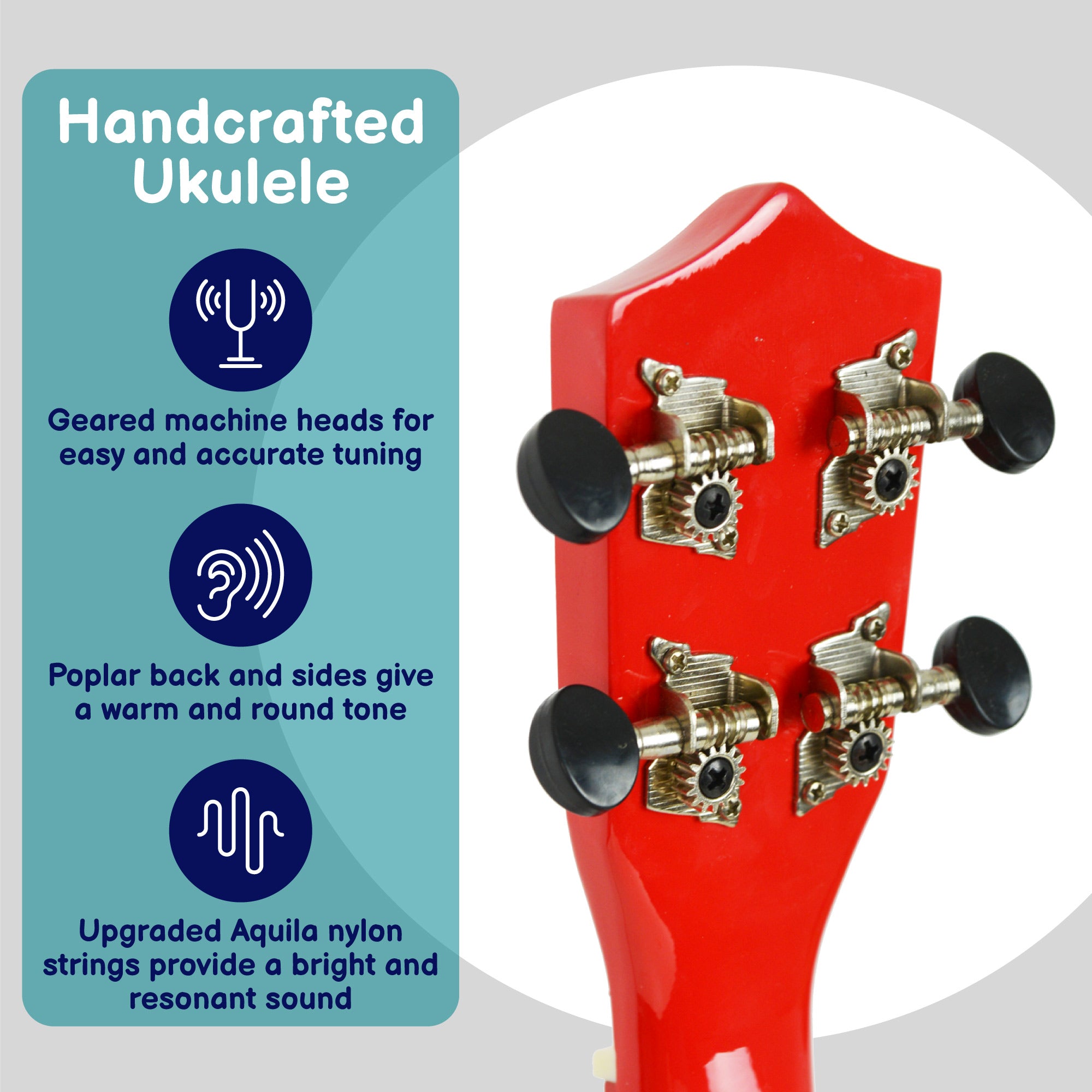 A-Star Soprano Ukulele With Bag Ukuleles#Colour_Red