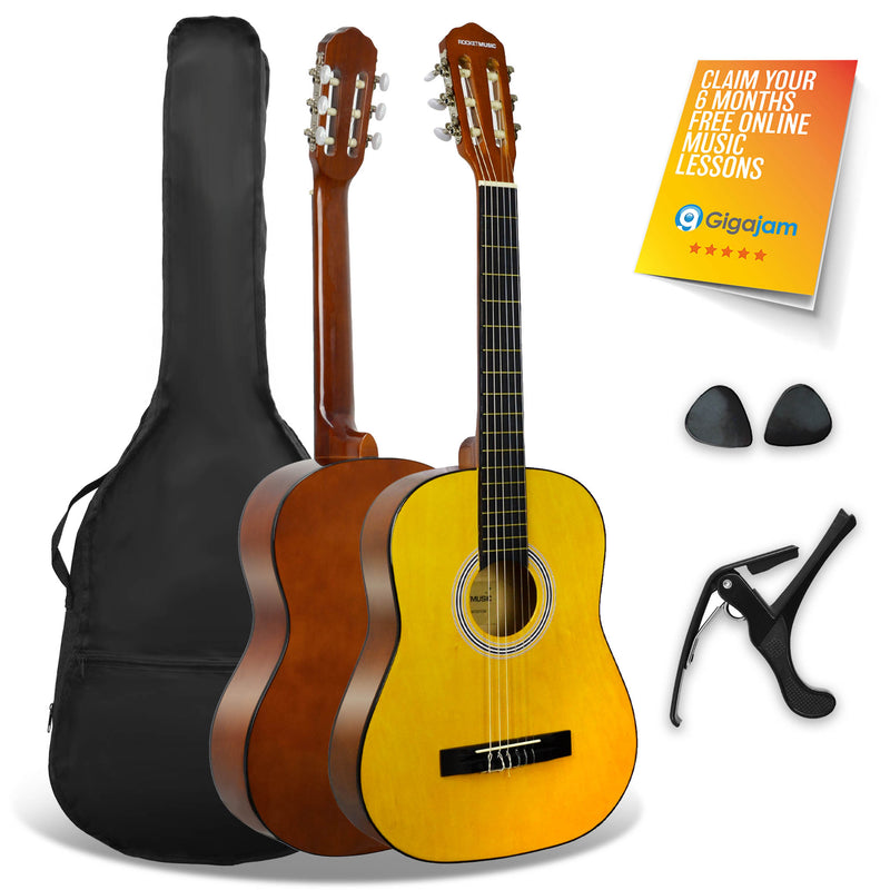 XF 3/4 Size Classical Guitar Pack Natural Classical Guitars