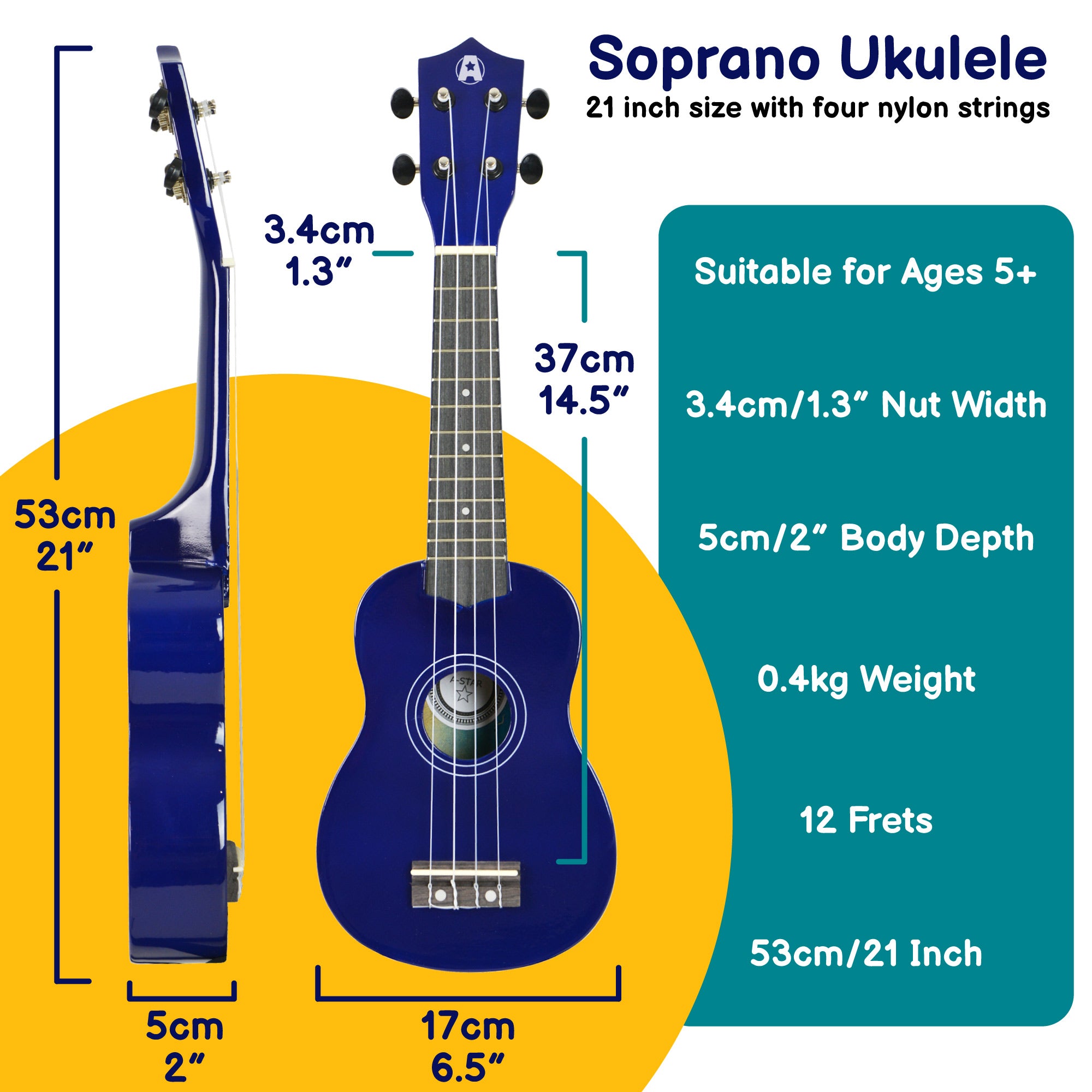 A-Star Ukulele Starter Pack Ukuleles#Colour_Blue