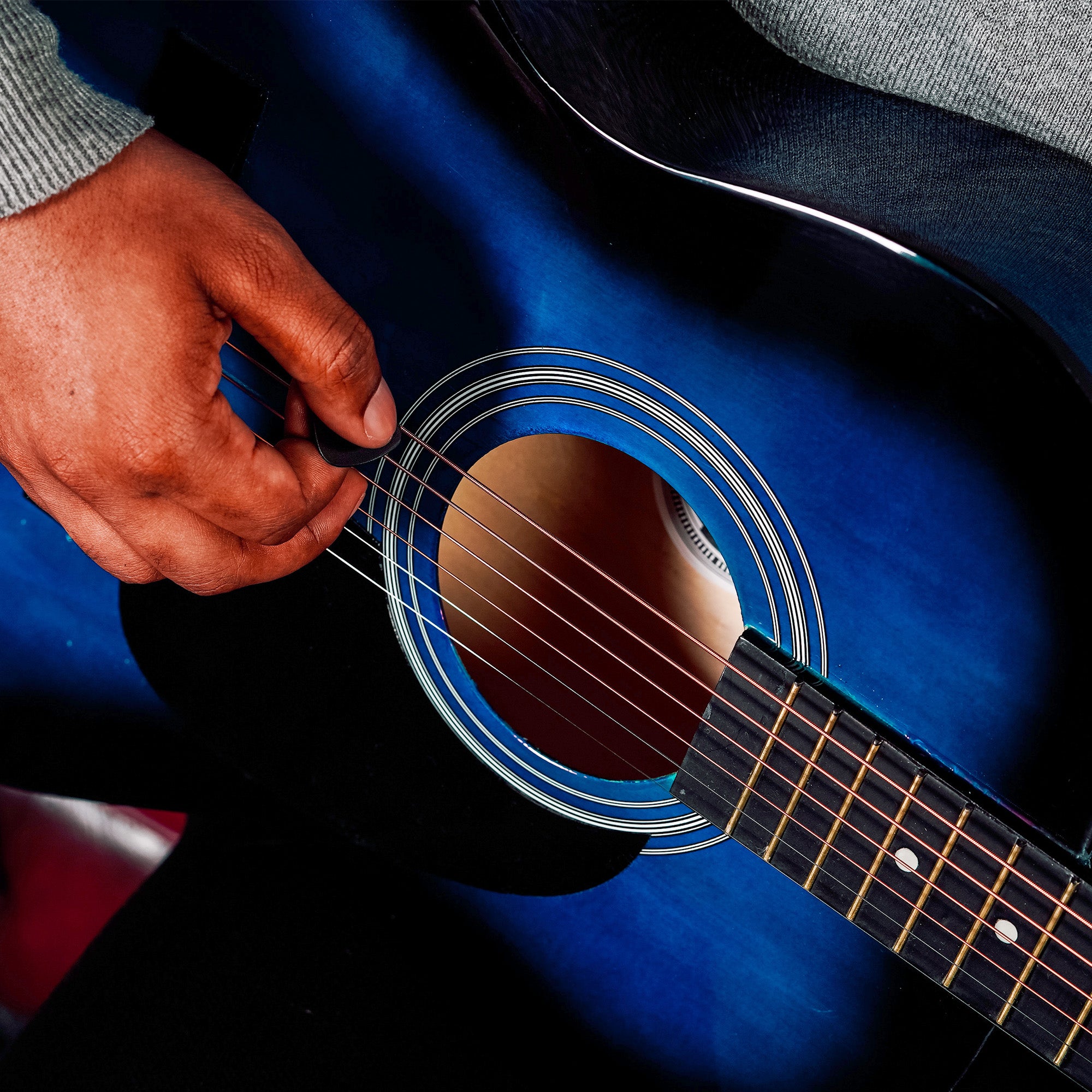 3rd Avenue Full Size Acoustic Guitar Pack Natural Acoustic Guitars#Colour_Blueburst