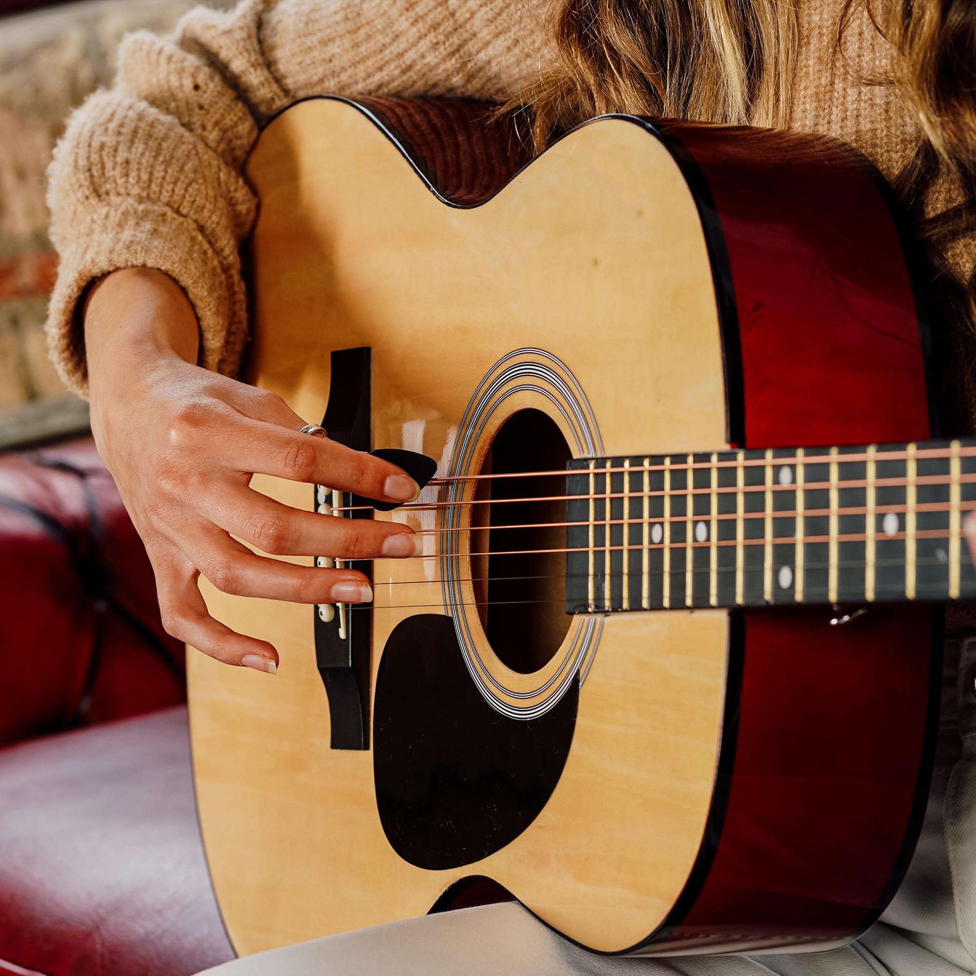3rd Avenue Full Size Acoustic Guitar Pack Natural Acoustic Guitars#Colour_Natural