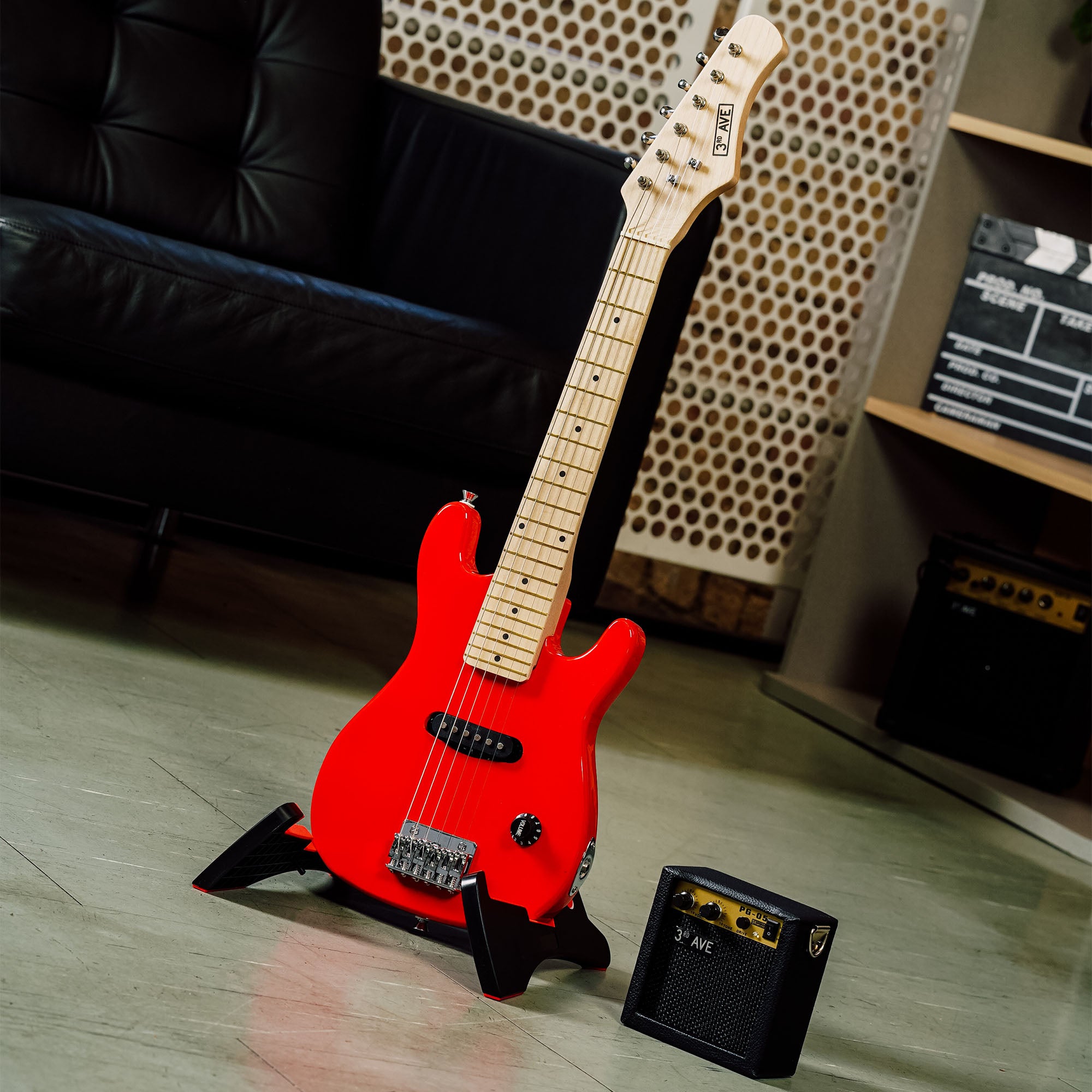 3rd Avenue Junior Electric Guitar Pack Red Electric Guitars#Colour_Red