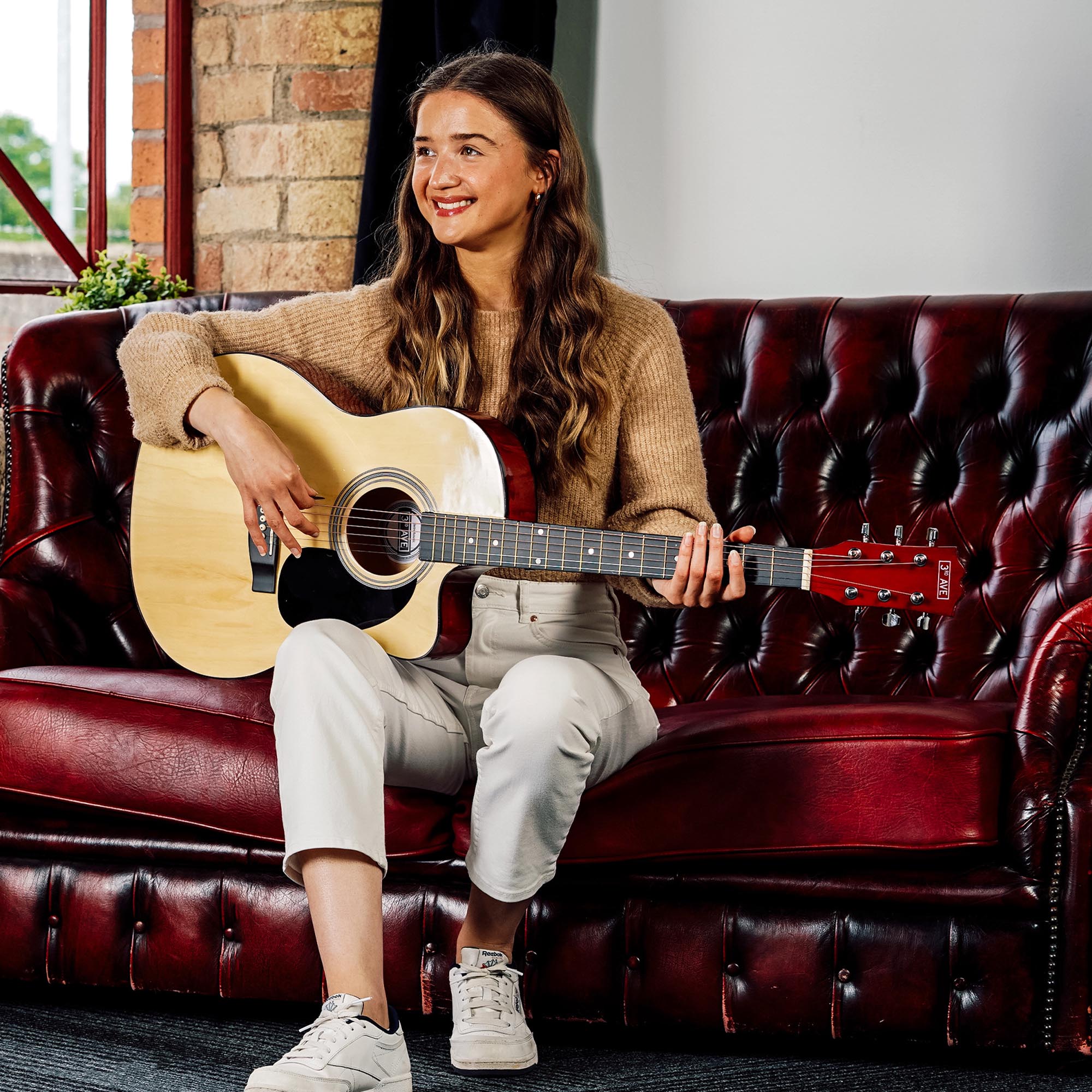 3rd Avenue Full Size Cutaway Acoustic Guitar Pack Natural Acoustic Guitars#Colour_Natural