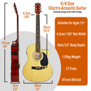 3rd Avenue Full Size Cutaway Electro Acoustic Guitar Pack Natural Acoustic Guitars