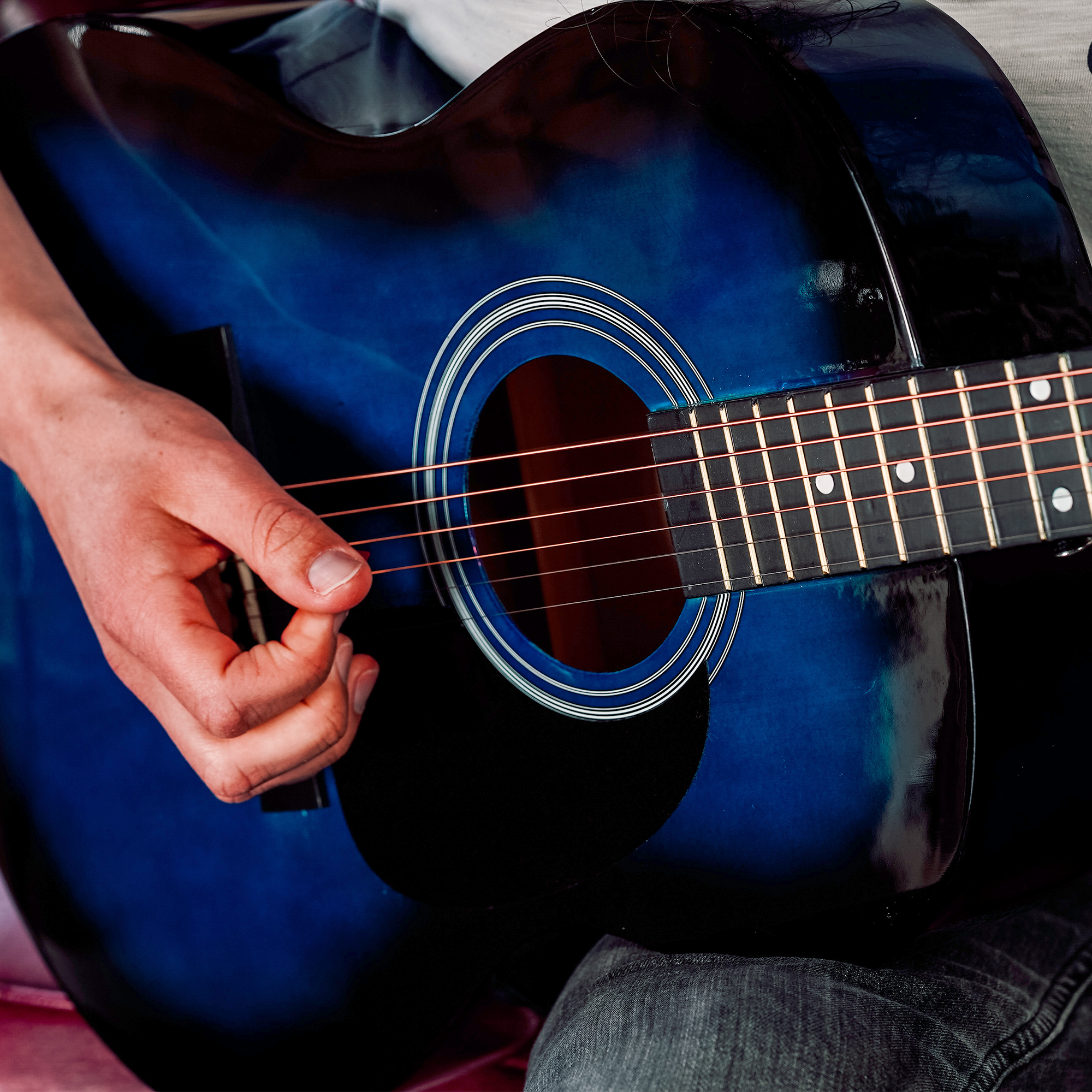 3rd Avenue Full Size Acoustic Guitar Premium Pack Blueburst Acoustic Guitars#Colour_Blueburst