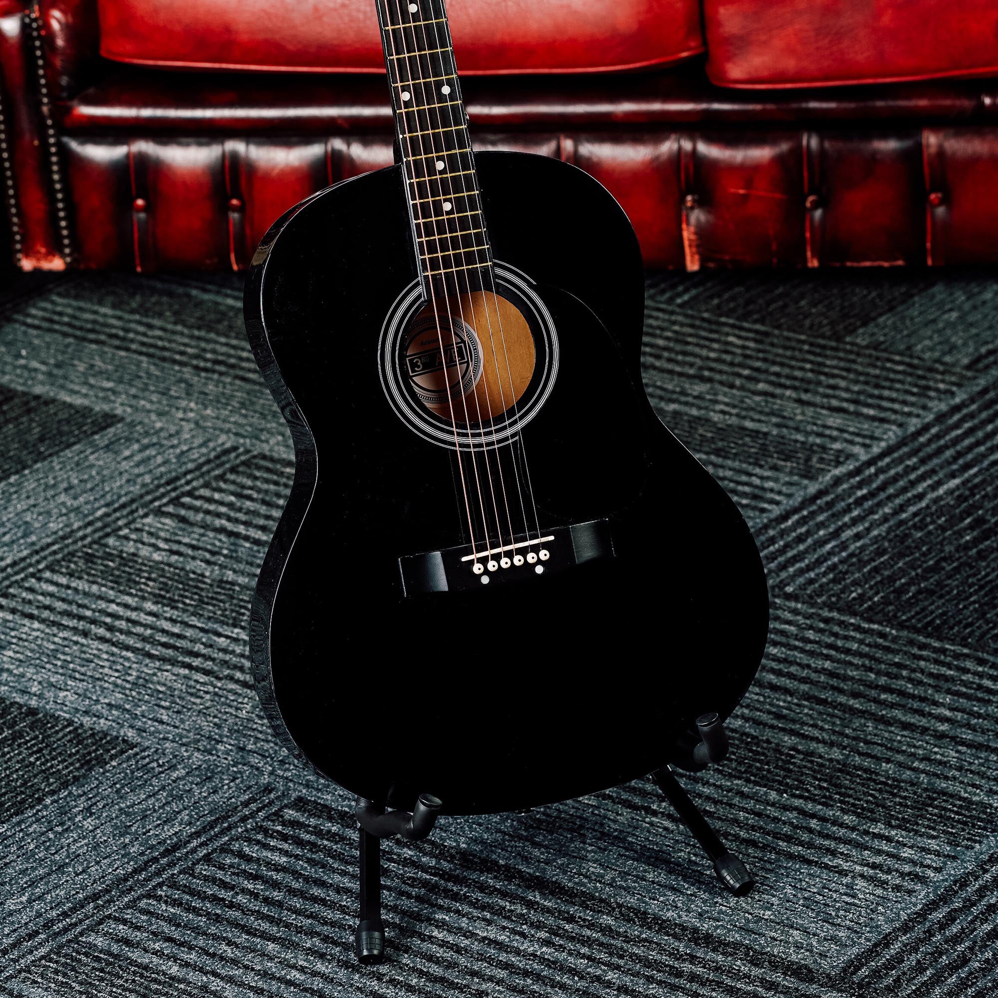 3rd Avenue Full Size Acoustic Guitar Pack Black Acoustic Guitars#Colour_Black
