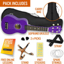 3rd Avenue Soprano Ukulele Pack Purple Ukuleles