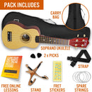 3rd Avenue Soprano Ukulele Pack Natural Ukuleles