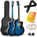 3rd Avenue Full Size Cutaway Acoustic Guitar Pack Black Acoustic Guitars