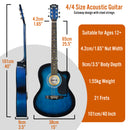 3rd Avenue Full Size Cutaway Acoustic Guitar Pack Black Acoustic Guitars