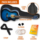 3rd Avenue Full Size Cutaway Acoustic Guitar Pack Black Acoustic Guitars