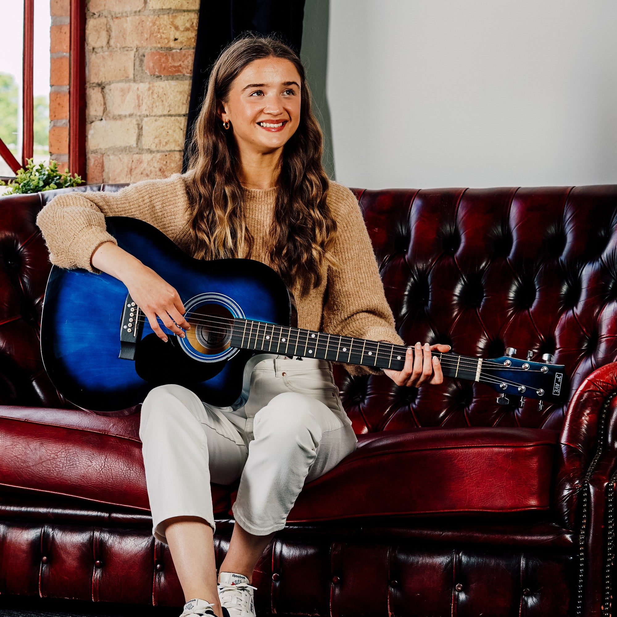 3rd Avenue Full Size Cutaway Acoustic Guitar Pack Black Acoustic Guitars#Colour_Blueburst
