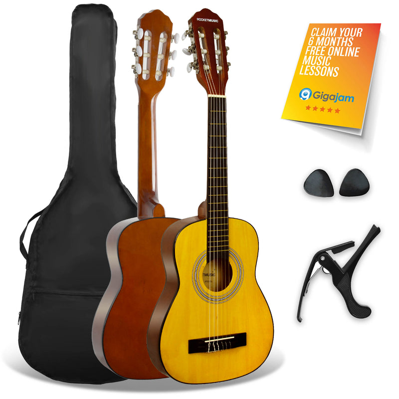 Rocket 1/4 Size Classical Guitar Starter Pack Classical Guitars