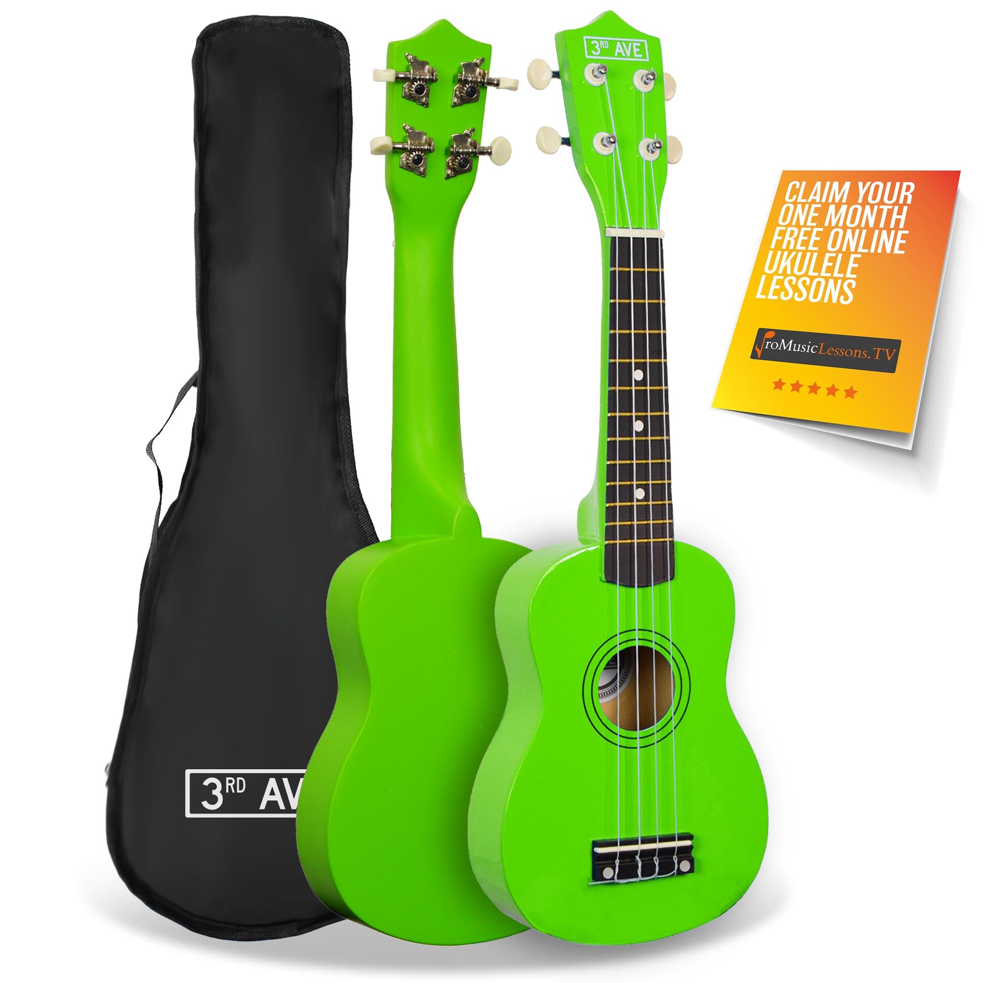 3rd Avenue Soprano Ukulele Ukuleles#Colour_Green
