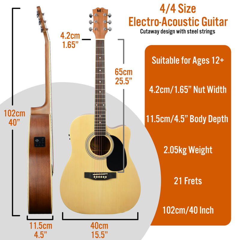 MX Cutaway Electro Acoustic Guitar Pack
