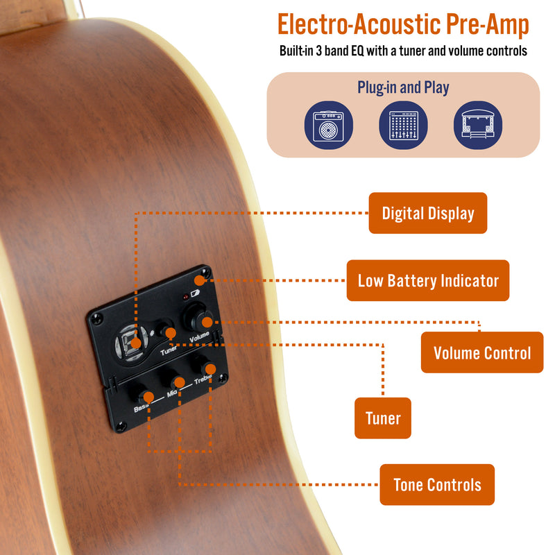 MX Cutaway Electro Acoustic Guitar Pack