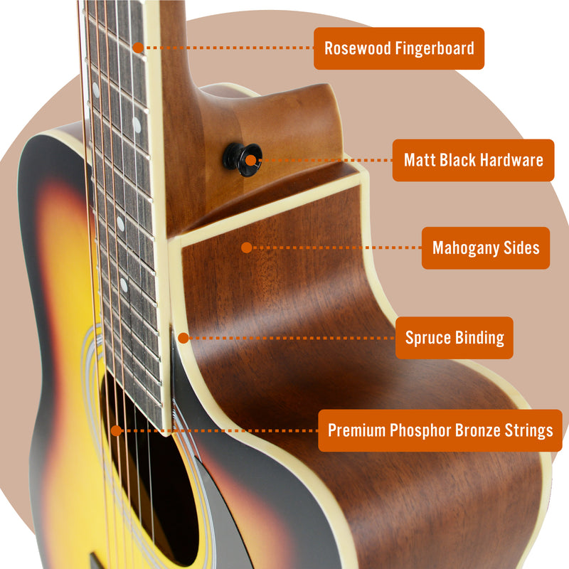 MX Cutaway Acoustic Guitar Pack