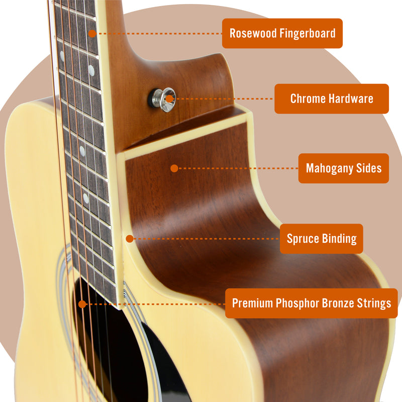 MX Cutaway Acoustic Guitar Pack
